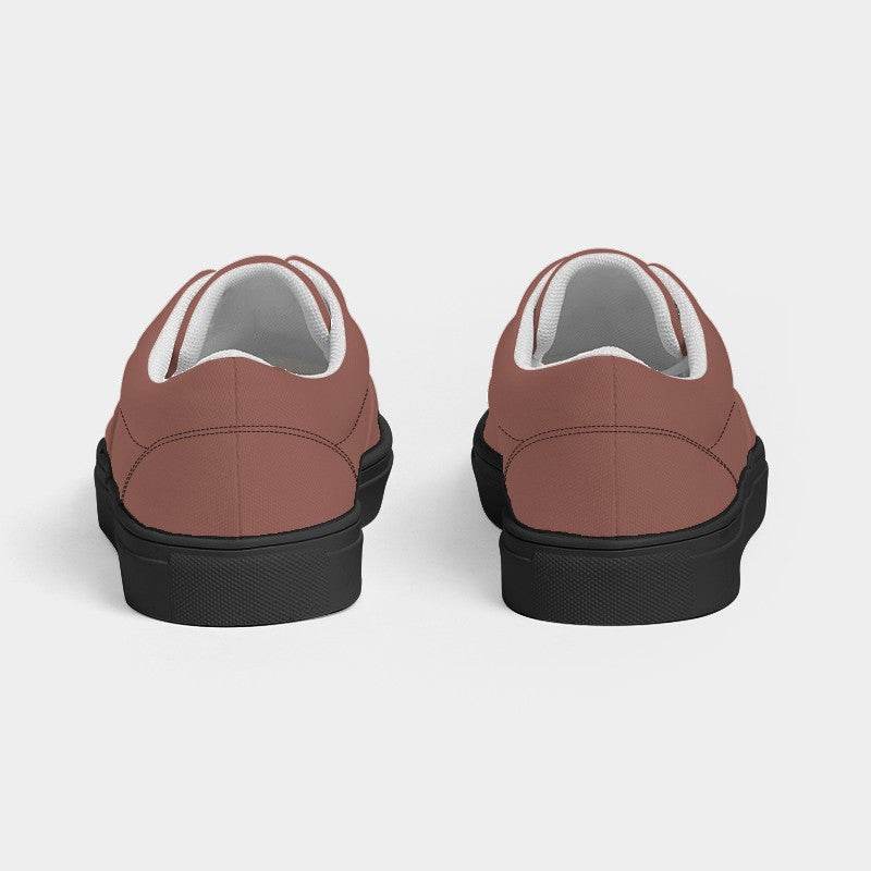 Almond Blush Women's Canvas Sneakers (R-FM-ME) - Back