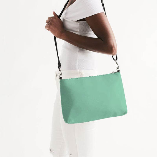 Aquamarine Blue Zip Pouch (BGG2-ME-LI) - Side CloseUp