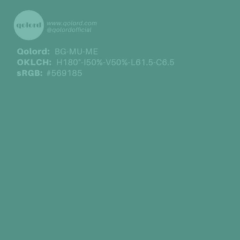 Medium Muted Blue-Green | BG-MU-ME