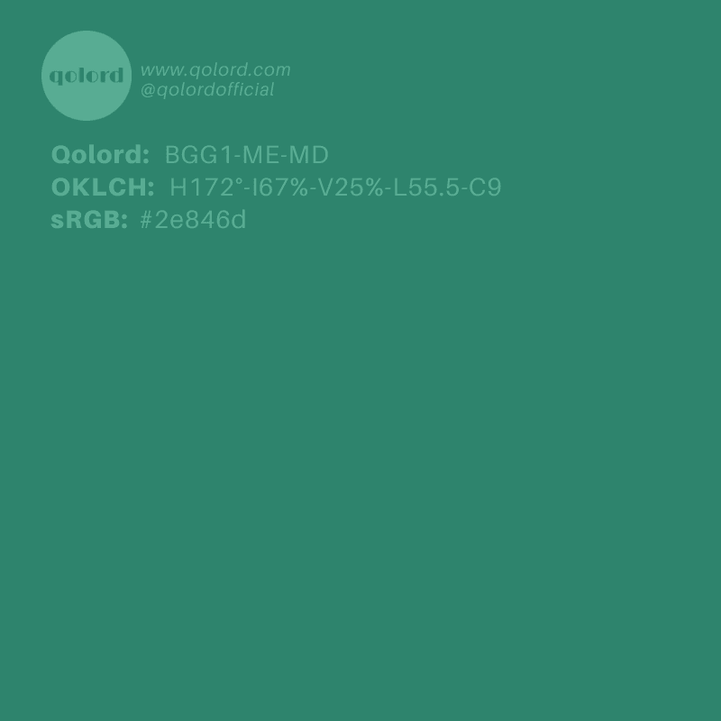 Medium-Dark Medium Blue-Green | BGG1-ME-MD