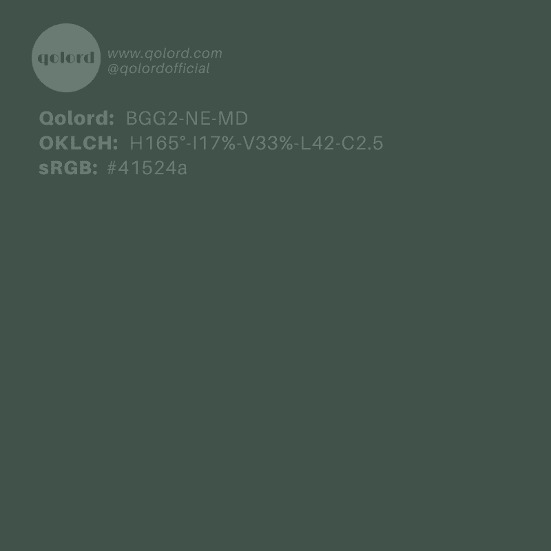 Medium-Dark Neutral Green | BGG2-NE-MD