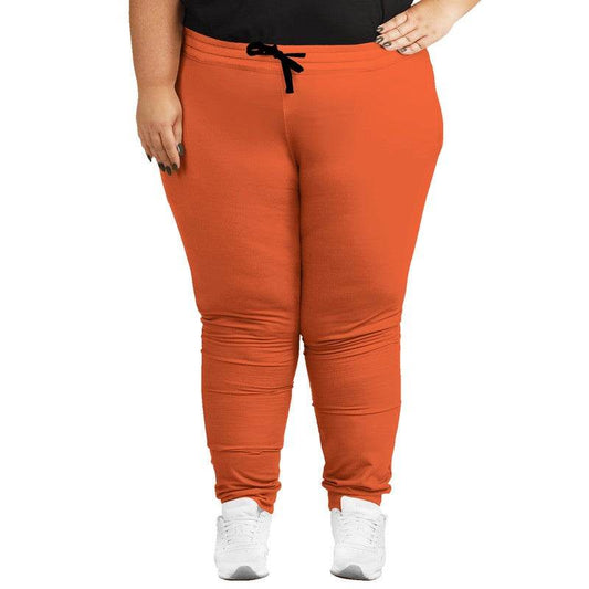 Blaze Orange Joggers PLUS (OR3-BR-ME) - Woman Front PLUS