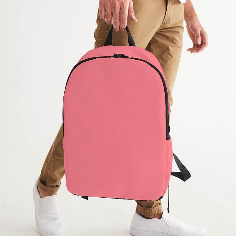Blush Pink Waterproof Backpack (RPI2-ME-LI) - Man Holding CloseUp