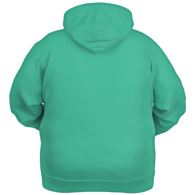 Bright Blue-Green Hoodie PLUS (BGG1-BR-ME) - Ghost Back PLUS