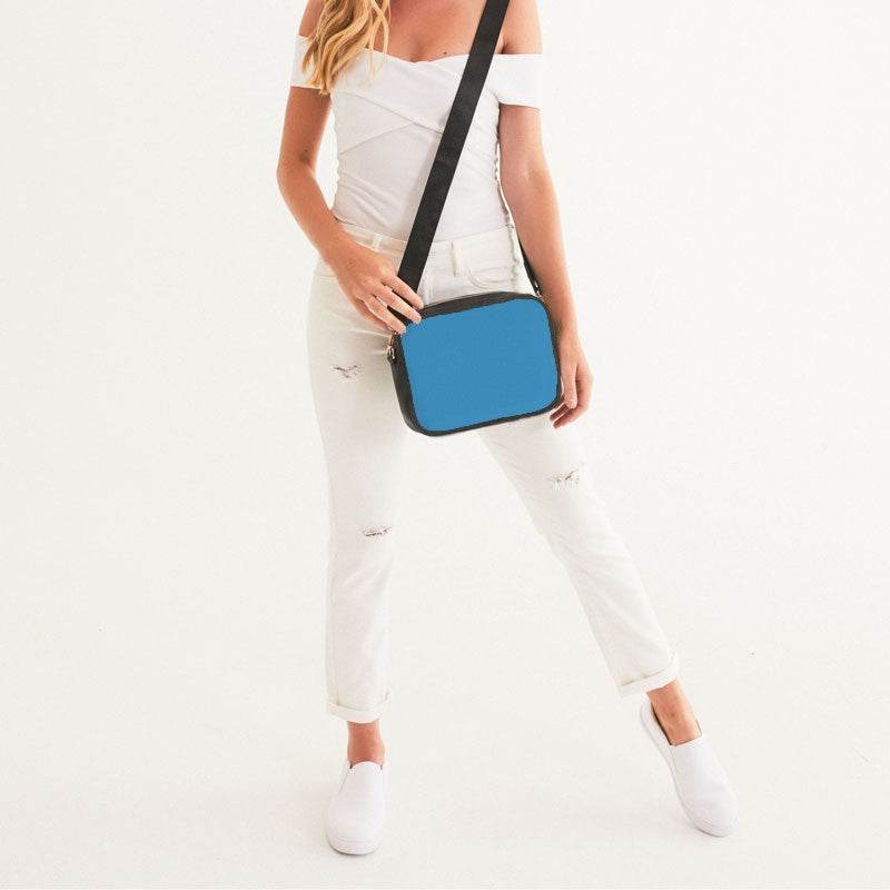 Bright Blue Crossbody Bag (B-BR-ME) - Woman Front