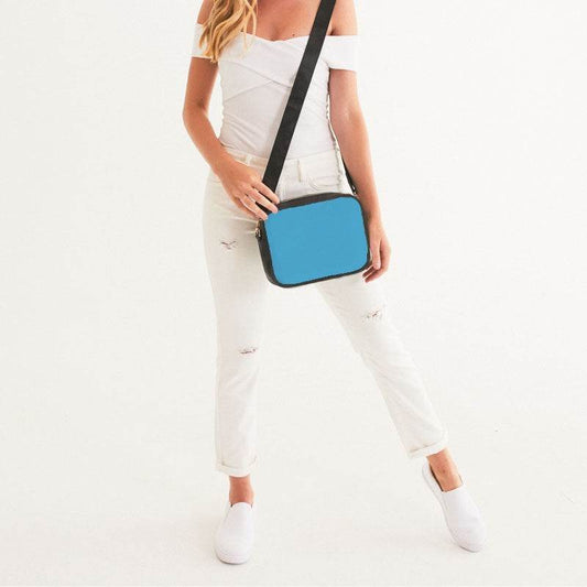 Bright Cyan Crossbody Bag (BC1-BR-ME) - Woman Front