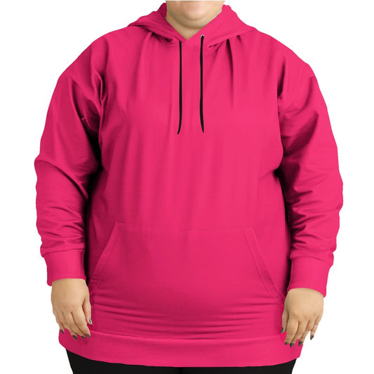 Bright Pink Hoodie PLUS (RPI3-BR-ME) - Woman Front PLUS