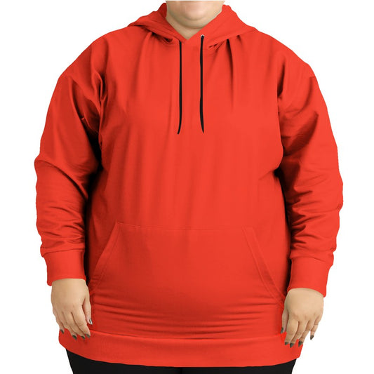 Bright Red Hoodie PLUS (R-BR-ME) - Woman Front PLUS