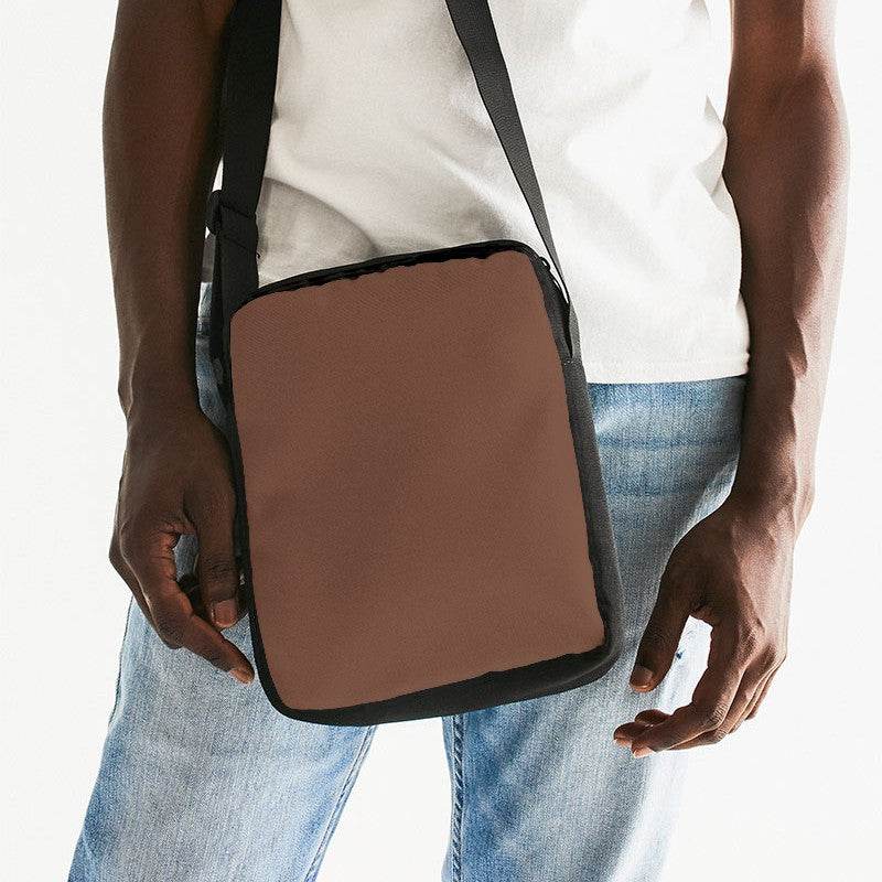 Bronze Copper Messenger Pouch (OR2-FM-MD) - Man Front CloseUp