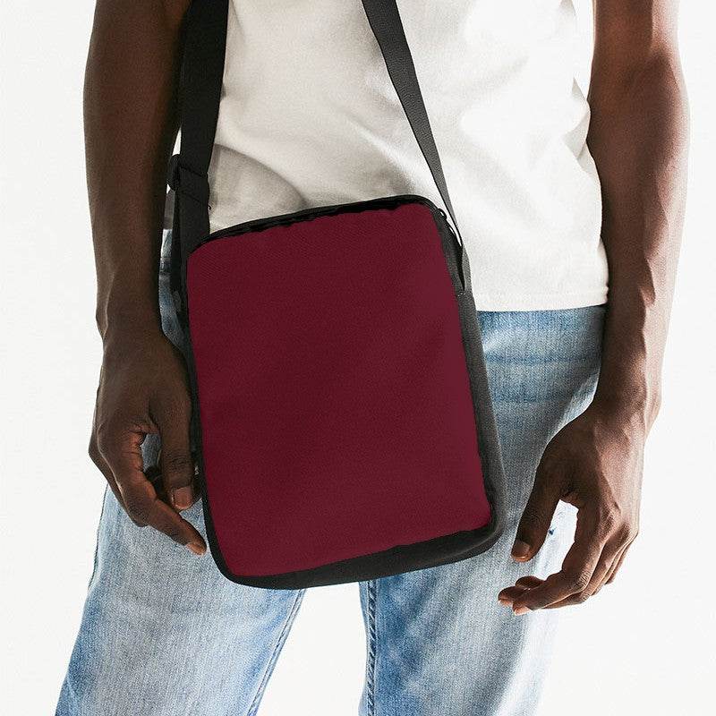 Burgundy Messenger Pouch (RPI2-MU-DE) - Man Front CloseUp