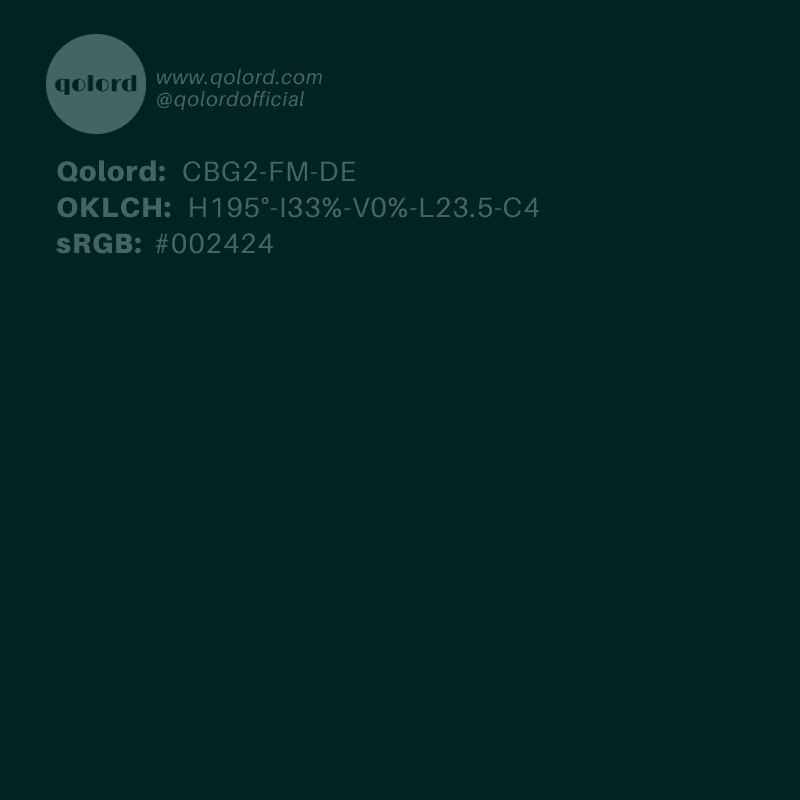 Deep Fully-Muted Blue-Green | CBG2-FM-DE