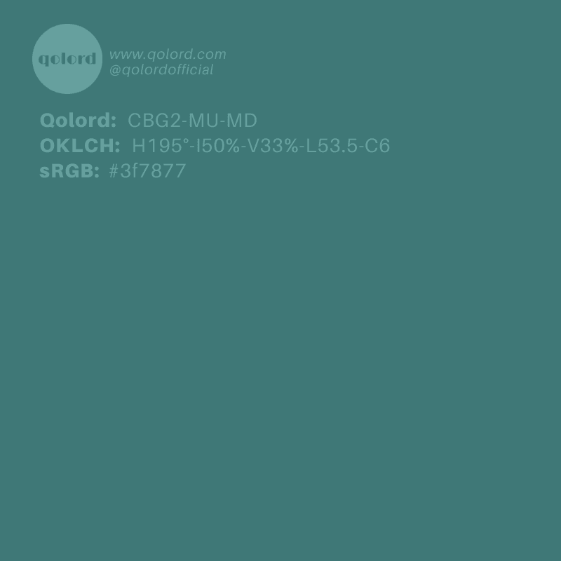 Medium-Dark Muted Blue-Green | CBG2-MU-MD
