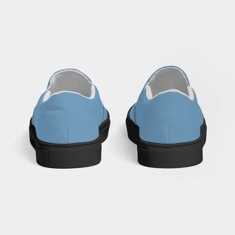 Carolina Blue Women's Slip-On Canvas Sneakers (B-MU-ML) - Back