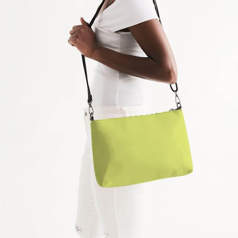 Chartreuse Yellow Zip Pouch (LY1-CL-LI) - Side CloseUp