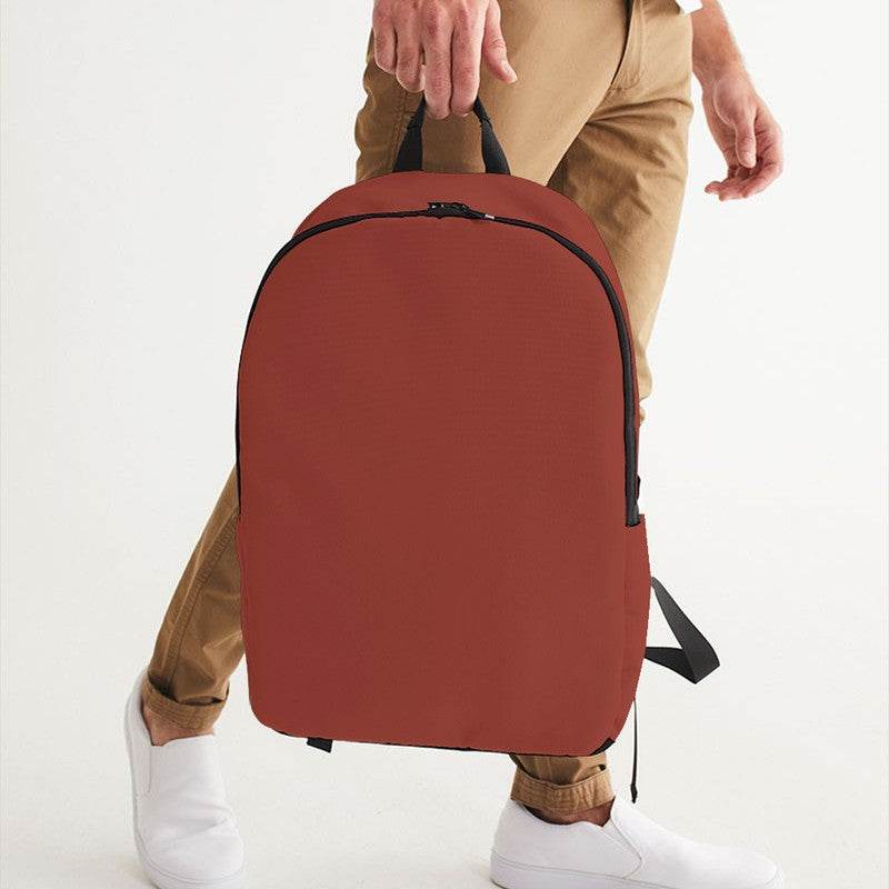 Chestnut Waterproof Backpack (R-MU-MD) - Man Holding CloseUp