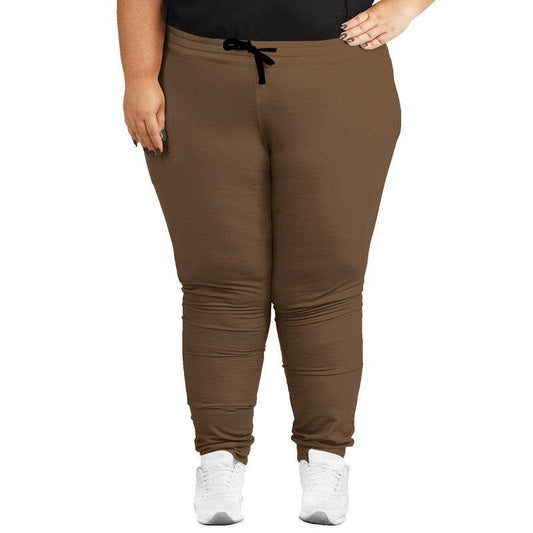 Coffee Brown Joggers PLUS (O-FM-MD) - Woman Front PLUS