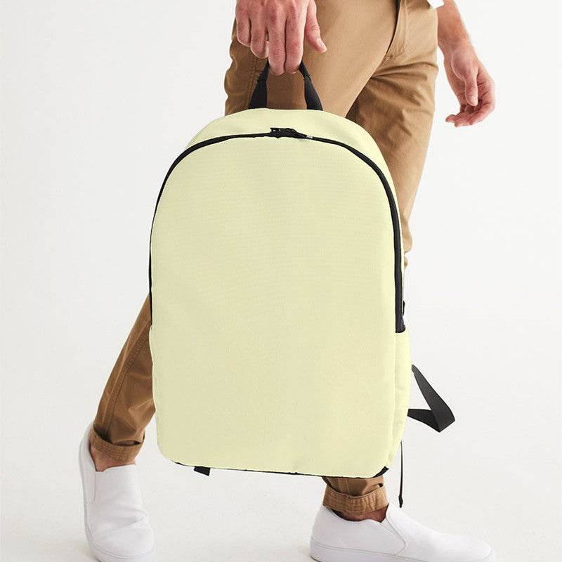 Cream Waterproof Backpack (LY2-FM-LI) - Man Holding CloseUp