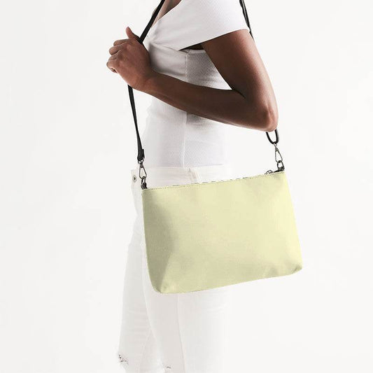 Cream Zip Pouch (LY2-FM-LI) - Side CloseUp