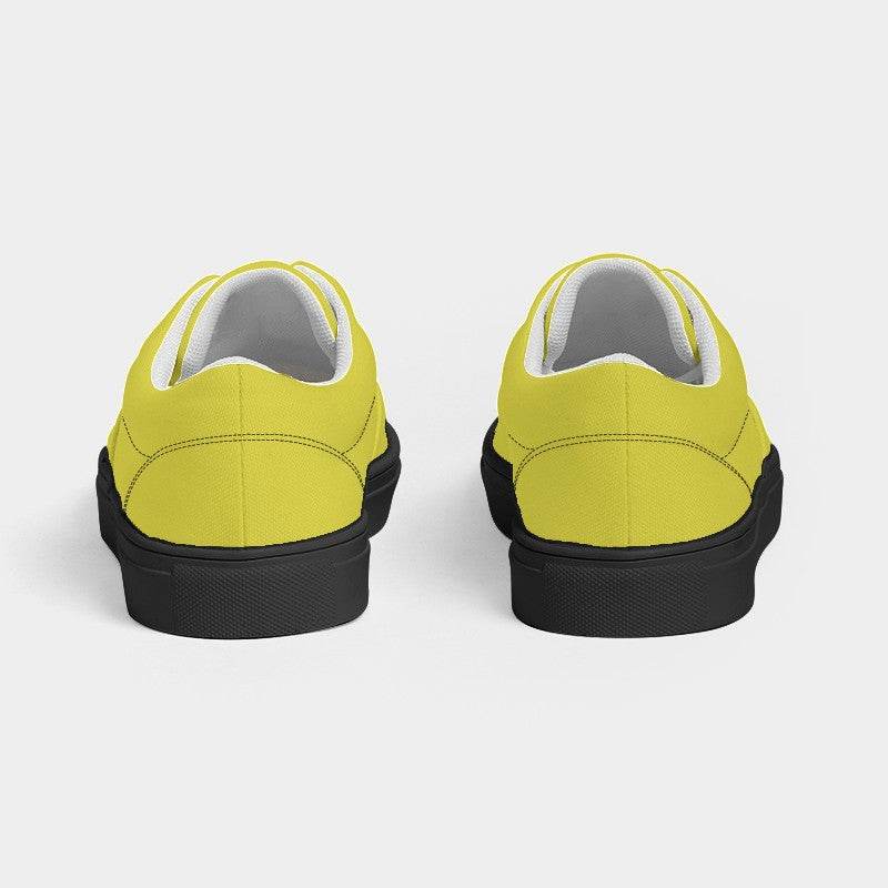 Dandelion Yellow Men's Canvas Sneakers (LY2-CL-ME) - Back