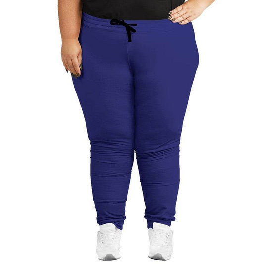 Dark Blue Joggers PLUS (PUI3-CL-DE) - Woman Front PLUS