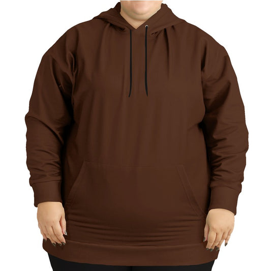 Dark Brown Hoodie PLUS (OR2-FM-DA) - Woman Front PLUS