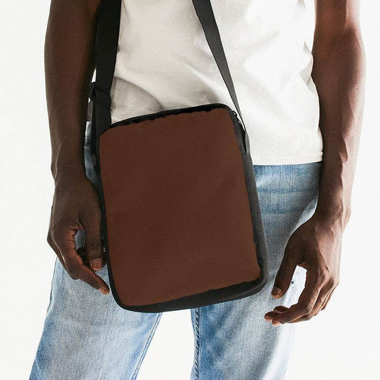 Dark Brown Messenger Pouch (OR2-FM-DA) - Man Front CloseUp