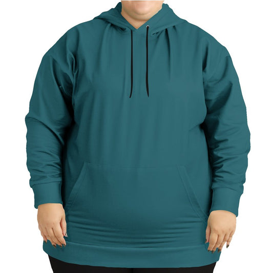 Dark Cyan Hoodie PLUS (C-MU-DA) - Woman Front PLUS