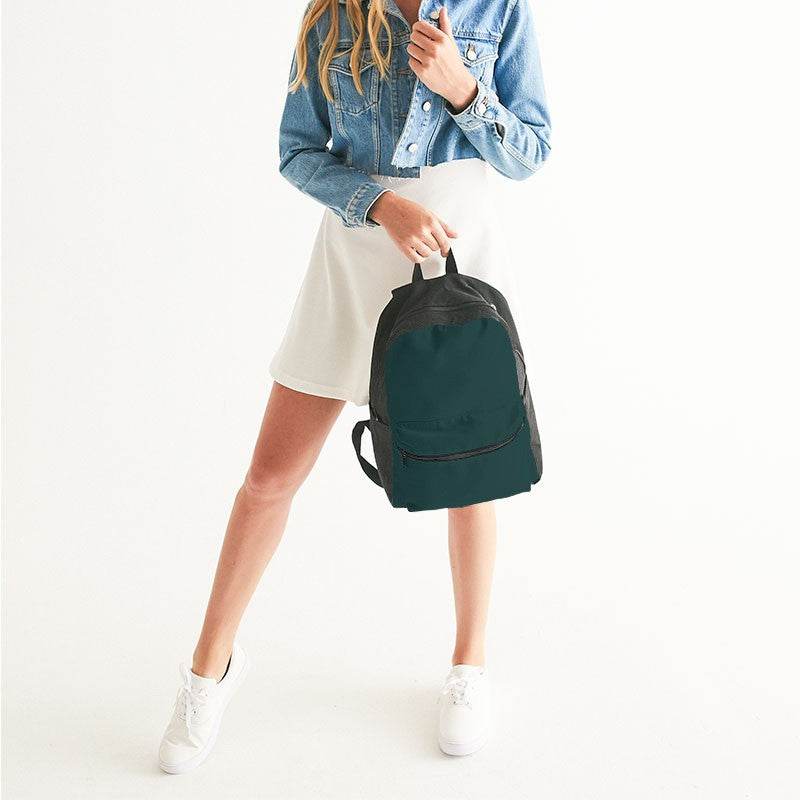 Dark Fully-Muted Blue-Green Canvas Backpack (CBG2-FM-DA) - Woman