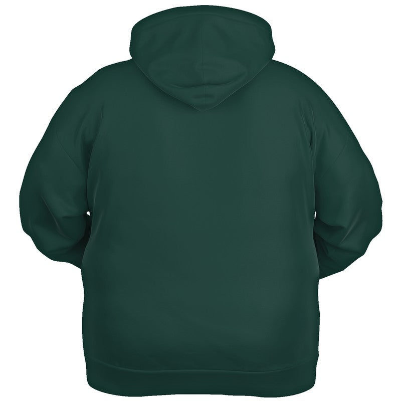 Dark Fully-Muted Blue-Green Hoodie PLUS (BG-FM-DA) - Ghost Back PLUS