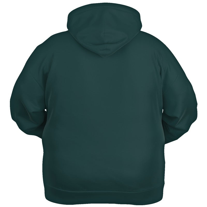 Dark Fully-Muted Blue-Green Hoodie PLUS (CBG2-FM-DA) - Ghost Back PLUS