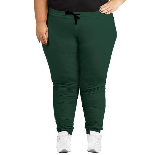 Dark Fully-Muted Green Joggers PLUS (BGG2-FM-DA) - Woman Front PLUS