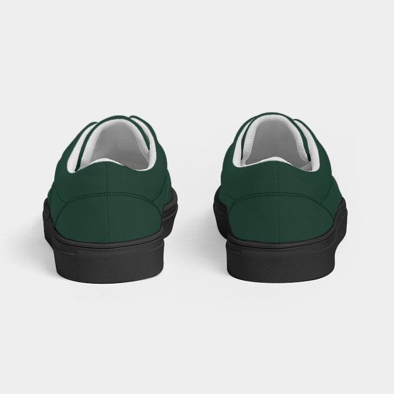 Dark Fully-Muted Green Women's Canvas Sneakers (BGG2-FM-DA) - Back