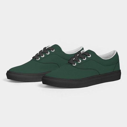 Dark Fully-Muted Green Women's Canvas Sneakers (BGG2-FM-DA) - Side 3