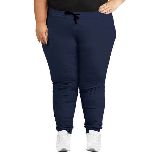 Dark Fully-Muted Indigo Joggers PLUS (I-FM-DA) - Woman Front PLUS