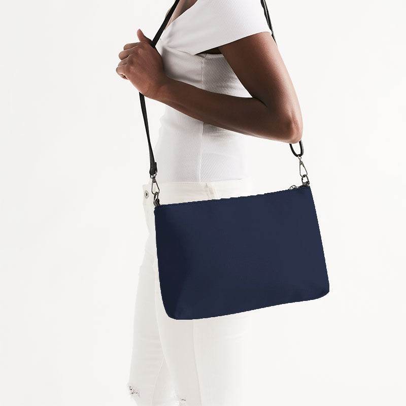 Dark Fully-Muted Indigo Zip Pouch (I-FM-DA) - Side CloseUp
