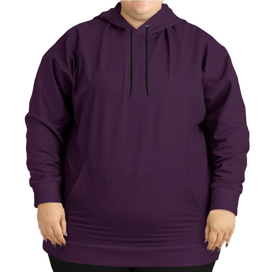 Dark Fully-Muted Magenta Hoodie PLUS (M-FM-DA) - Woman Front PLUS