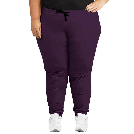 Dark Fully-Muted Magenta Joggers PLUS (M-FM-DA) - Woman Front PLUS