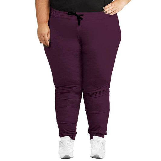 Dark Fully-Muted Magenta Joggers PLUS (PIM2-FM-DA) - Woman Front PLUS