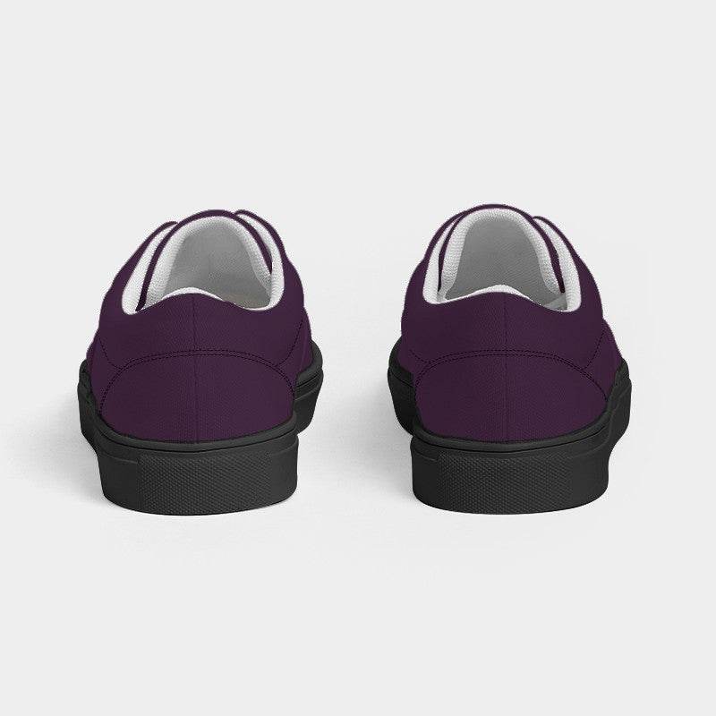 Dark Fully-Muted Magenta Men's Canvas Sneakers (M-FM-DA) - Back