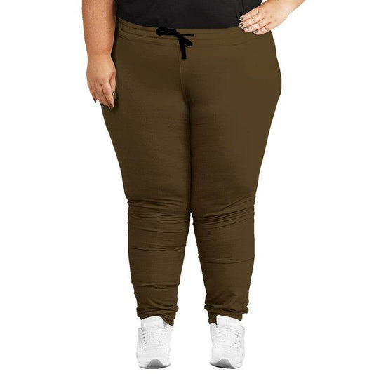 Dark Fully-Muted Orange Joggers PLUS (YO2-FM-DA) - Woman Front PLUS