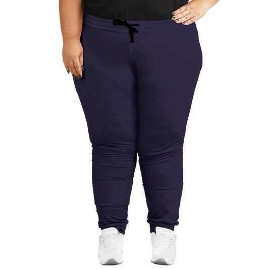 Dark Fully-Muted Purple Joggers PLUS (PU-FM-DA) - Woman Front PLUS