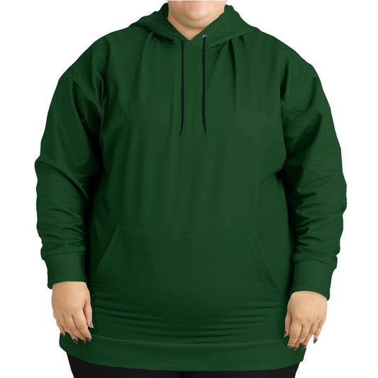 Dark Green Hoodie PLUS (G-MU-DE) - Woman Front PLUS