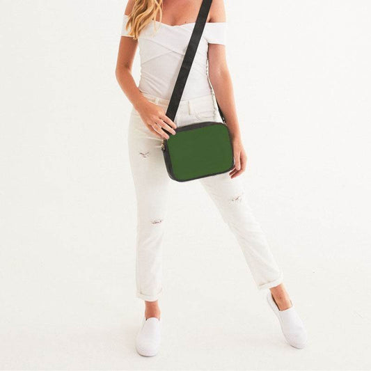 Dark Muted Lime Crossbody Bag (GL2-MU-DA) - Woman Front