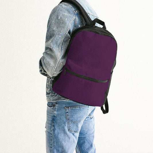 Dark Muted Magenta Canvas Backpack (M-MU-DA) - Man Back CloseUp