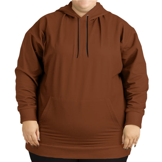 Dark Muted Orange Hoodie PLUS (OR2-MU-DA) - Woman Front PLUS