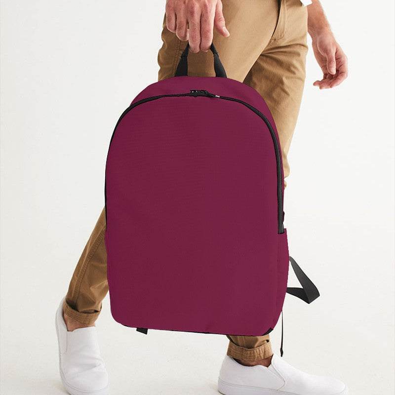 Dark Muted Pink Waterproof Backpack (PI-MU-DA) - Man Holding CloseUp