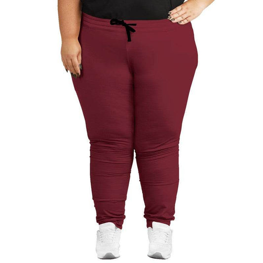 Dark Muted Red Joggers PLUS (RPI2-MU-DA) - Woman Front PLUS