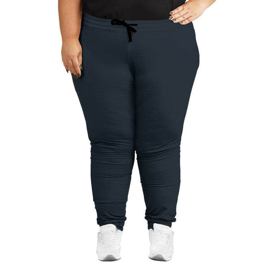 Dark Neutral Blue Joggers PLUS (B-NE-DA) - Woman Front PLUS