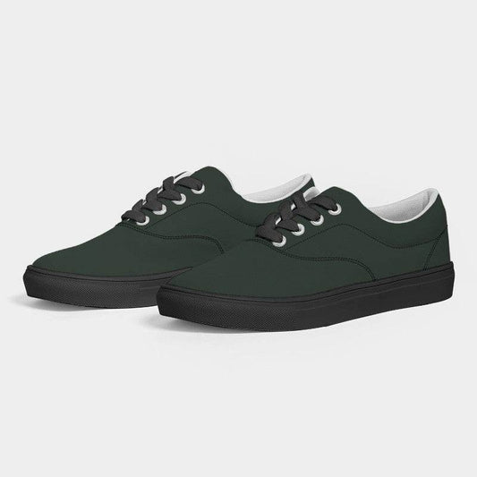 Dark Neutral Green Women's Canvas Sneakers (G-NE-DA) - Side 3