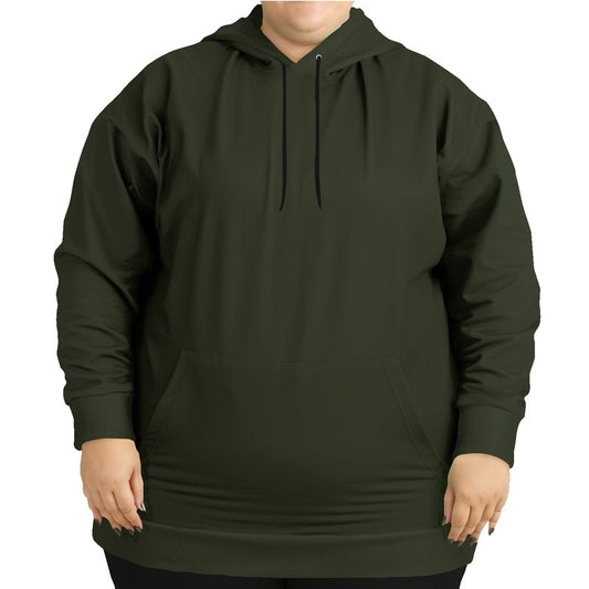 Dark Neutral Lime Hoodie PLUS (L-NE-DA) - Woman Front PLUS